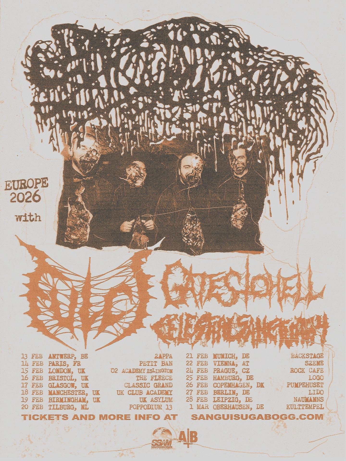 Sanguisugabogg Tour Poster 2026