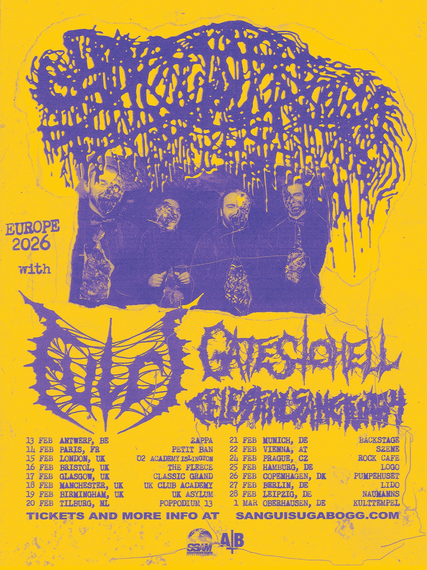 Sanguisugabogg Tour Poster 2026